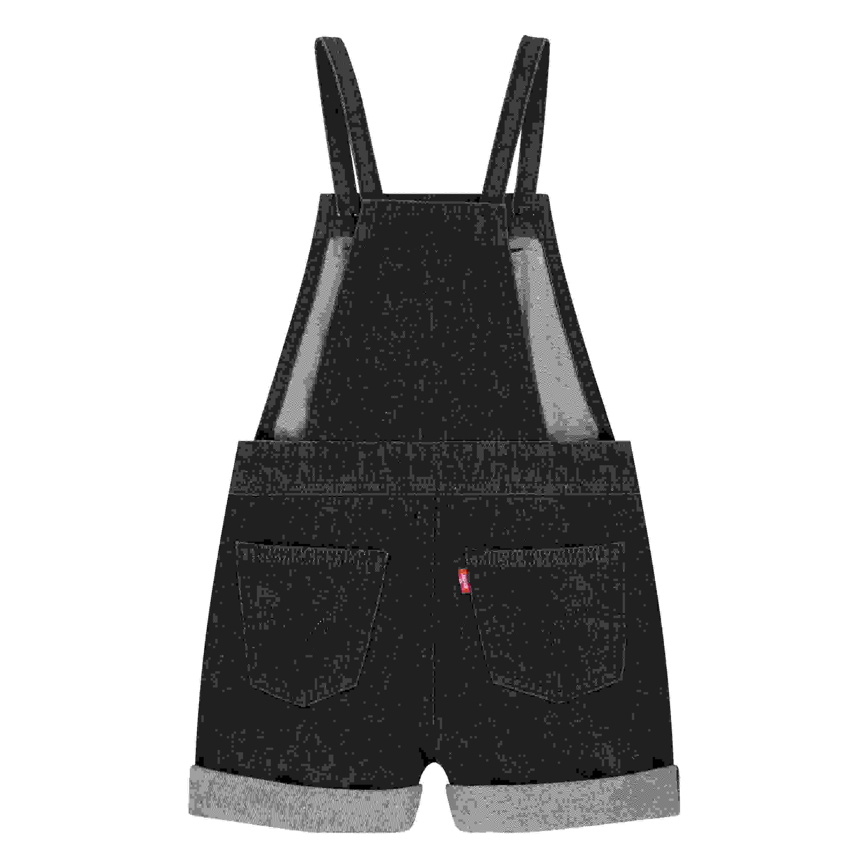 Levi's Knot Strap Little Girls' Black Wash Denim Shortalls